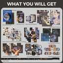 Funto Scrapbooking Kit(154 PCS), Cosmic Series-Cosmic Mystery, Perfect for Bullet Scrapbooking Materials, Planner DIY Arts Craft Collage