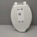 KOHLER 4636-RL-0 Cachet ReadyLatch Elongated Slow Close Toilet Seat, Soft Close Toilet Seat Quiet Lid, Contoured Grip-Tight Bumpers Installation Hardware, Apartment Essentials, White