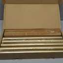 Gold Curtain Rods for Windows 72 to 144 Inches Adjustable Decorative 1 Inch Diameter Single Window Curtain Rod Set with Classic Finials, Gold Finishing