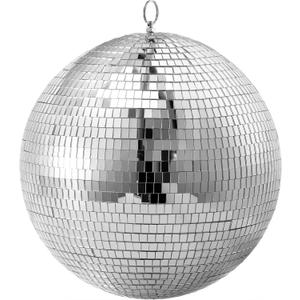 12 Inch Mirror Disco Ball, Large Silver Hanging Disco Ball Decor with Hanging Ring for Party or DJ Light Effect, Home Decorations, Stage Prop, Bar, Wedding