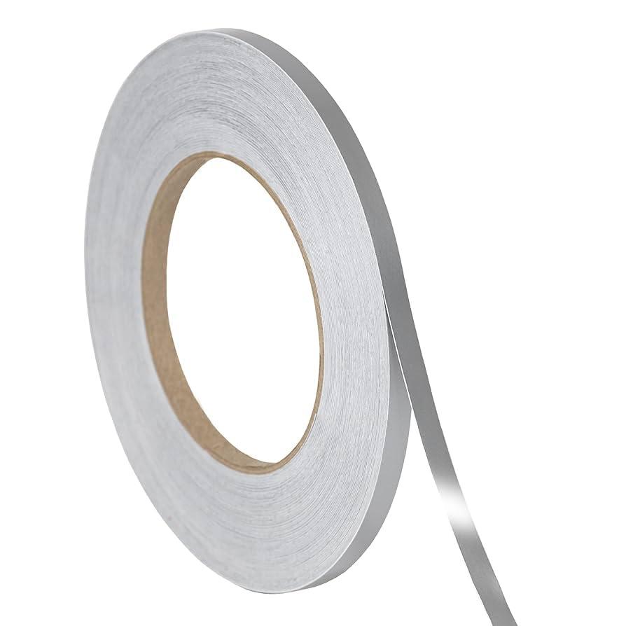 Roll Vinyl Pinstriping Solid Line Tape Racing Stripes Decal Sticker Auto Pinstripe Tape,Automotive Pinstriping Tape,Vinyl Pinstripe Tape 32 ft,Motorcycle Pinstripe (Silver Grey 1/2 Single Line)