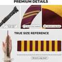 Wizard Costume Accessories for Women Girls, Wand Scarf Glasses Tie Headband for Halloween Cosplay
