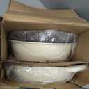 Enamelled Cast Iron Dutch Oven For Bread Baking  Dutch Oven Pot For Sourdough Bread Baking  Cast Iron Bread Pot  Dark Blue, 6 Quarts, 26cm  by Nuovva (Cream)