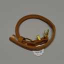 BronzeDog Rolled Leather Dog Collar with QR ID Tag, Adjustable Soft Round Collars for Small Medium Large Dogs Puppy (11" - 14 1/91" Neck Size, Blush)