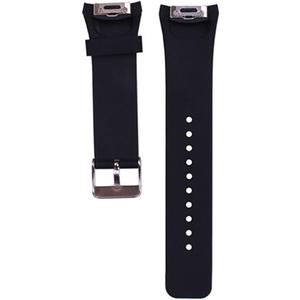 1PC Large Watch Band/Strap for Samsung Gear S2 Smartwatch Band Replacement Accessories with Metal Clasps Watch Strap/Wristband Silicone (Black)