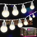 JoyBox Design 12 LED Light Bulbs - Battery Operated G40 String Lighting for Marquee Letters Numbers - Indoor & Outdoor Kids Party and Christmas Decor - Bedroom Decorative Waterproof Warm Lights