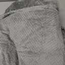 Exclusivo Mezcla Fleece Throw Blanket Extra Large, Super Soft and Warm Blankets for Couch, Sofa and Bed Waffle Textured, Cozy, Fuzzy and Lightweight (Light Grey, 50x70 Inches)