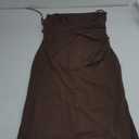 Capuffy Women Drape Neck Formal Maxi Dresses Lace Backless Cocktail Party Dress Spaghetti Straps Mermaid Evening Gown 221 (Large, Coffee)