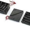 5Pcs Plastic 5 x 1.5V AA Battery Container Box Holder w 15cm Cable(5Pcs Kunststoff 5 x 1.5V AA Batterie-Behlter-Kastenhalter w 15cm Kabel