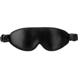 ALASKA BEAR Luxurious Silk Eye Mask with Deep Contour Molded Cups for Beauty Sleep & Lashes Extensions, 3D Zero Pressure Sleeping Eye Cover with Easy-to-Adjust Strap (Black_concave Eyecups)