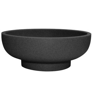 LIN CHUAN Large Decorative Bowl, Fruit Bowl for Kitchen Counter, Modern Resin Bowl for Home Decor, Key Holder for Entry Table, Artificial Stone Black