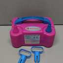 IDAODAN Electric Balloon Pump, Portable Electric Balloon Blower Machine Balloon Air Pump Dual Nozzle Rose Red 110V 600W Balloon Inflator for Party Decorations