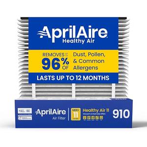 AprilAire 910 Replacement Filter for AprilAire Whole House Air Purifiers - MERV 11, Clean Air & Dust, 25x20x4 Air Filter (Pack of 1)