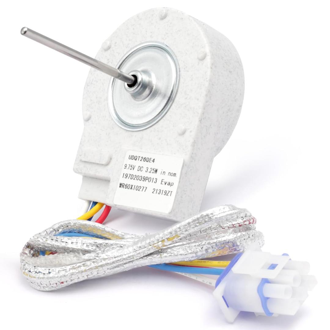 WR60X10277 Upgraded Refrigerator Evaporator Fan Motor Replacement for GE Fridge Freezer Evap Replace Parts 197D2039P013 UDQT26GE4 1478055 AP4367334 PS2344372 EAP2344372