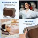 Joyset Shiatsu Neck and Back Massager with Heat Massage Pillow for Shoulder,Legs,Foot,Body Muscle Pain Relief Lower Back Massager with Cloth Cover Easy to Clean Suitable for Home Gift