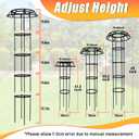 65 Inch Garden Trellis for Climbing Plants Outdoor, Mushroom Top Trellis for Potted Plants, Vines, Roses, Clematis, and Vegetables, Plant Trellis Support 2 Pack
