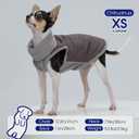 FUAMEY Dog Fleece Jacket for Small Dogs,Dog Winter Vest Lightweight Dogs Coat Pullover Breathable Pet Turtleneck Jackets Windproof Water Resistant Vests Warm Puppy Snowsuit Brown S (Grey)