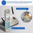 AT&T DL72219 DECT 6.0 2-Handset Cordless Phone for Home with Connect to Cell, Call Blocking, 1.8" Backlit Screen, Big Buttons, intercom, and Unsurpassed Range