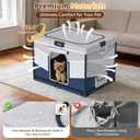 LOOBANI Foldable Dog Playpen for Small DogsSturdy Puppy Playpen Indoor Outdoor with Full-Zip Washable Fabric Enclosure, 690D Waterproof Oxford Fabric, Portable Pet Crate with Carry Bag,32''x24''x22''