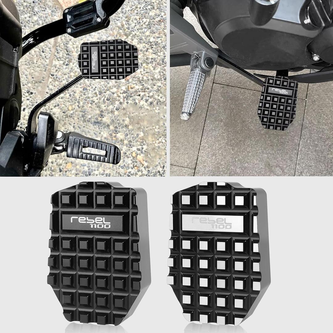 WOOGA Motorbike Foot Brake Lever Pedal Enlarge Extension Rear Brake Peg Pad Extender Compatible for Ho&n&da Rebel CMX1100 / DCT Rebel1100 Accessories 2021-2025 (Silver)