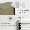 No Drill No Tools Blackout Cellular Shades, Cordless Blinds for Indoor Windows, Room Darkening Window Shades Honeycomb Blinds for Bedroom, Office, Home, Brown (Blackout), 28" w x 36" h