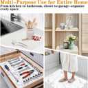 2 x Non-Adhesive Shelf Liners for Kitchen Cabinets and Drawers Waterproof & Anti-Slip 2-Layer Cabinet Liners, Cuttable Contact Paper for Shelves, Fridge, Toolbox, Pantry