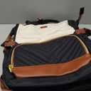 Bookbag for Women Laptop Backpack, Teacher Nurse Work Computer Bags with Cup Holder & USB Charger for Travel, School Bag College Back Pack for Girls, BlackWhiteBrown (15.6in)