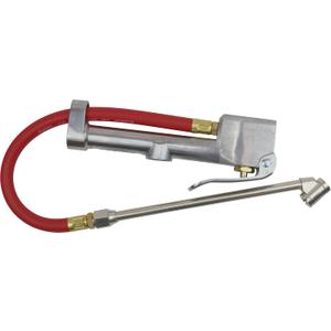 EPAuto Commercial Grade Dual Head Tire Inflator Gauge with Air Hose, 1/4" NPT, 12" Rubber Hose, 10-160 PSI
