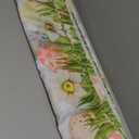 Softalker Spring Easter Tablecloth Rectangle - Bunny & Eggs Buffalo Plaid Flower Table Cloths, Stain Resistant Wrinkle Free Table Covers for Dinner/Party/Picnic/Outdoor, Grey Checkered 60 x 144 Inch