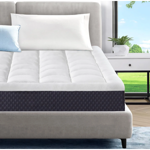 ELEMUSE Cooling Gel Memory Foam Plus Pillowtop Mattress, CertiPUR-US® Certified Breathable Bed in a Box for Pressure Relief, Fiberglass-Free 43*43*52cm