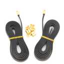 2pcs 2GT Open Timing Rubber Belt Length 1.2Meter Width 6mm with 8pcs Copper Buckle for Ender 3 3D Printer (Open Belt)