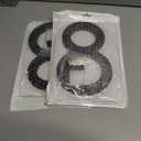 2 x 8 Inch House Numbers for Outside Modern | Large Floating Black House Numbers | Address Numbers/Door Garage Gate |911 Visibility Signage (8)