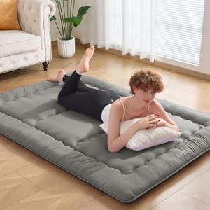 Japanese Floor Futon Mattress Twin Size, 4" Thicken Foldable Mattress Tatami Mat Sleeping Pad, 25D Foam Filled Traditional Shiki Futon (shikibuton), Designed in Japan (Dark Grey 39"x 80") Japanese Floor Futon Mattress Twin Size, 4" Thicken Foldable Mattress Tatami Mat Sleeping Pad, 25D Foam Filled Traditional Shiki Futon (shikibuton), Designed in Japan (Dark Grey 39"x 80")