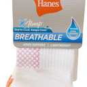 Hanes Women's Socks, Lightweight Breathable Socks, No Show and Super No Show, 6-Pack (5-9, White/Multicolor)