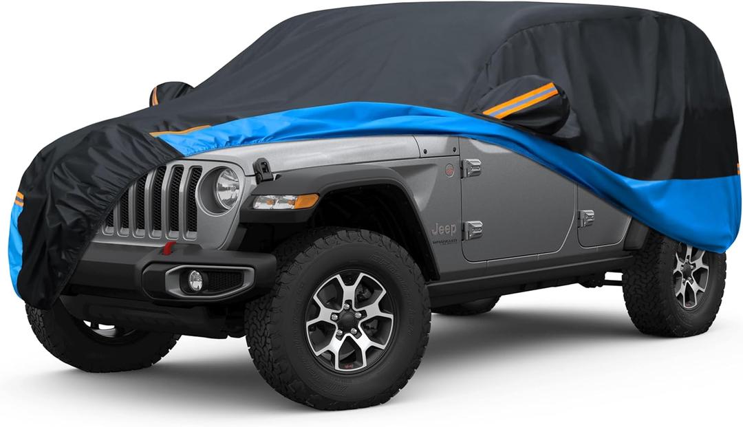 Car Cover Waterproof All Weather Outdoor Windproof Dustproof UV Protection Fit SUV (S3-Fit Suv Length 191-201 inch)