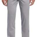 Perry Ellis Mens Portfolio Essentials Slim Fit Cotton Active Waistband Dress Pant (34W x 32L, Chiseled Stone)