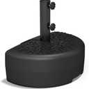 C-Hopetree 73 lb Half Round Heavy Duty Water Fillable Base Stand for Patio Outdoor Wall Umbrella, Black