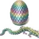 Dragon Egg 3D Printed Dragon Egg Articulated Crystal with Fidget Toy Executive Desk Toys Adults Fidget Toys (12'')