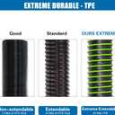 10FT RV Sewer Hose, EXTREME Heavy Duty 24 Mil TPE Material for Abrasion Resistance and Crush Protection, Camper Sewer Hose Kit with Pre-Attached Bayonet Fittings, 4-in-1 Adapter Elbow, Green