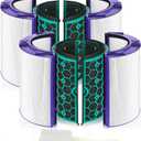 2 PACK TP04 HP04 DP04 Replacement Hepa Filter for Dyson HP04 TP04 DP04 TP05 DP05 Sealed Two Stage 360 Pure Cool Fan HEPA Filter & Activated Carbon Filter