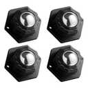 4 Pack Heavy-Duty Self-Adhesive Swivel Caster Wheels for Furniture, Storage Bins, Cabinets & Appliances - 1 Inch Low Profile Universal Wheels, 30LB Capacity Each (Black 4 Pieces, 1 Inch)