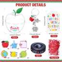 AmazingSpark 12 Sets Plastic Apple Container Teacher Appreciation Gifts, Large Apple Shaped Candy Jars Treat Boxes, Thank You Teachers Gifts, Classroom Party Favors (Clear)
