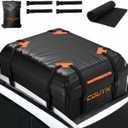 Car Roof Bag Rooftop Cargo Carrier Bag Waterproof 15 Cubic feet,Roof Rack for car Includes Anti-Slip Mat, 4 Door Hooks, Waterproof Zipper Buckle for All Cars with/Without Rack
