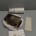 200 pieces of hite and Gold Birthday Party Supplies, Disposable Happy Birthday Tableware Set, Gold Plastic Knives, Forks, Spoons, Straws, Birthday Themed Tray, Cup, 25 Guests, White