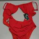 Blooming Jelly Womens One Piece Swimsuit Tummy Control Bathing Suit 2025 Sexy Flattering Cheeky High Cut Out Cute Ladies Swimwear (Large, Red)