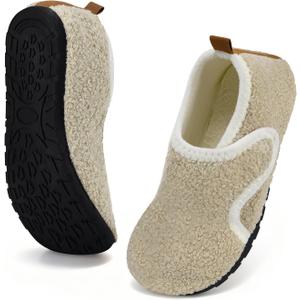 Apipi Warm Wide Slippers for Women - Easy on/off Non-Slip Comfy Slipper Shoes for Bedroom Travel, Gifts for Elderly Women