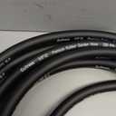 50FT 5/8 Heavy Duty Rubber Garden Hose - 300psi Working, 1000psi Burst - Hot/Cold Water - Five-Layered Braiding for Durability - Versatile for Gardening, Agriculture, Construction(Black)