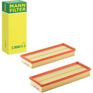 Mann Filter C 3698/3-2 Engine Air Filter Replacement Set Compatible With Various Mercedes-Benz Vehicles (1999-2015)