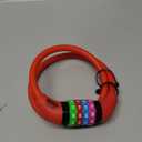 Bike Locks Cable for Kids - Colorful & Keyless - Secure Your Child's Bike - Easy-to-Use Bicycle Accessory, High Security 5 Digit Resettable Combination Coiling Bicycle Lock, Anti Theft (Red)