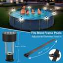 Solar Pool Lights for Above Ground Pools, 6 Pack Waterproof Swimming Pool Accessories Light for Yard, Garden, Outdoor Decoration (White Light)